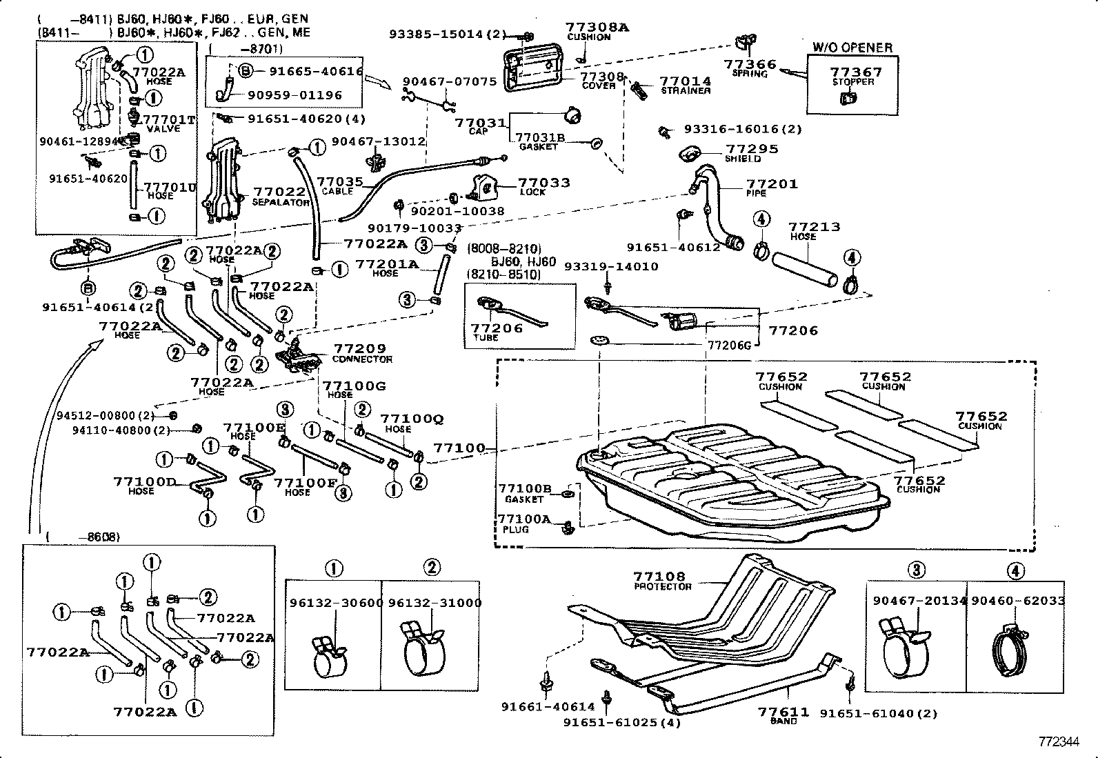 95332-10036 HOSE, FUEL, NO.5(FOR FUEL TANK) product image