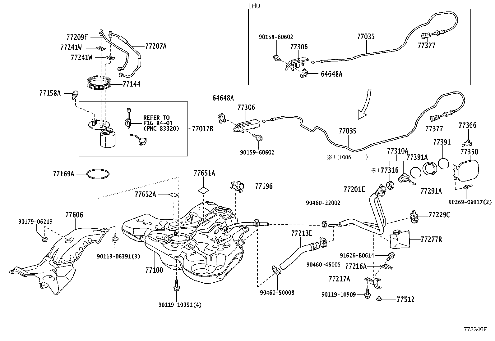77010-02020 TUBE SUB-ASSY, FUEL TANK VENT product image