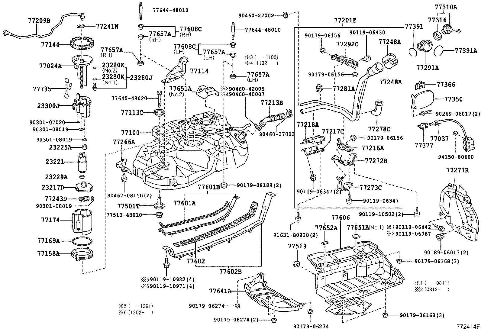 77030-48010 LOCK SUB-ASSY, FUEL FILLER OPENING LID product image