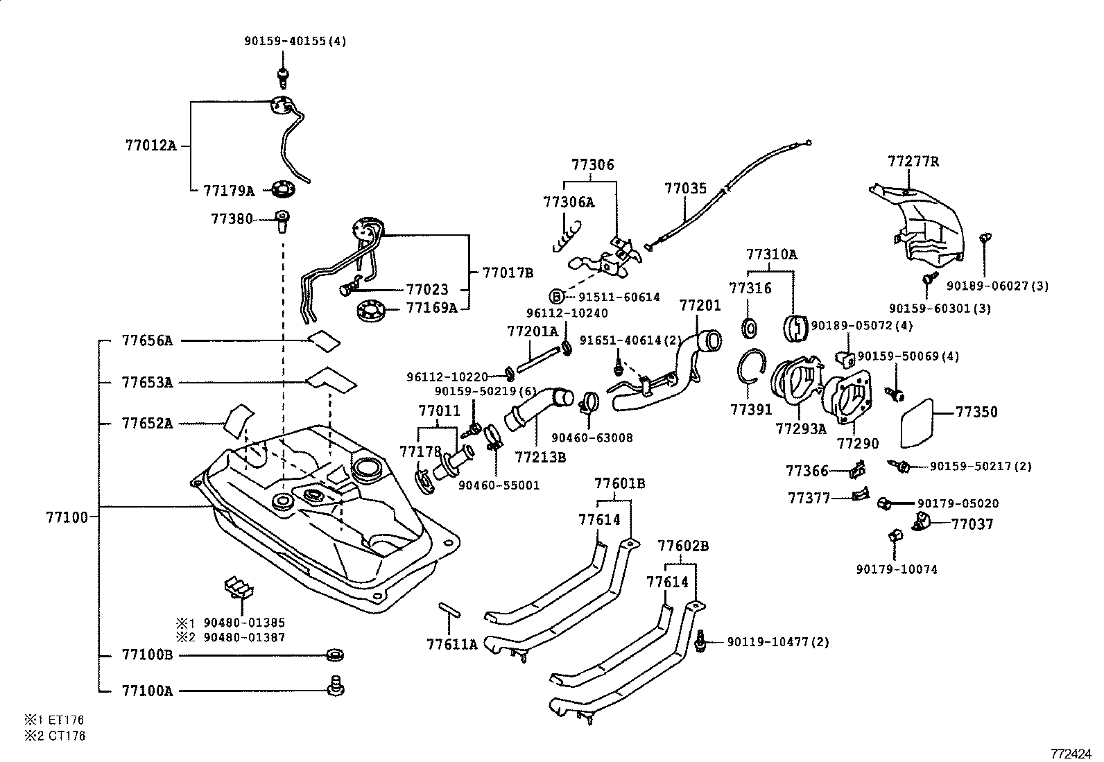 77261-20130 TUBE, FUEL TANK TO CANISTER product image