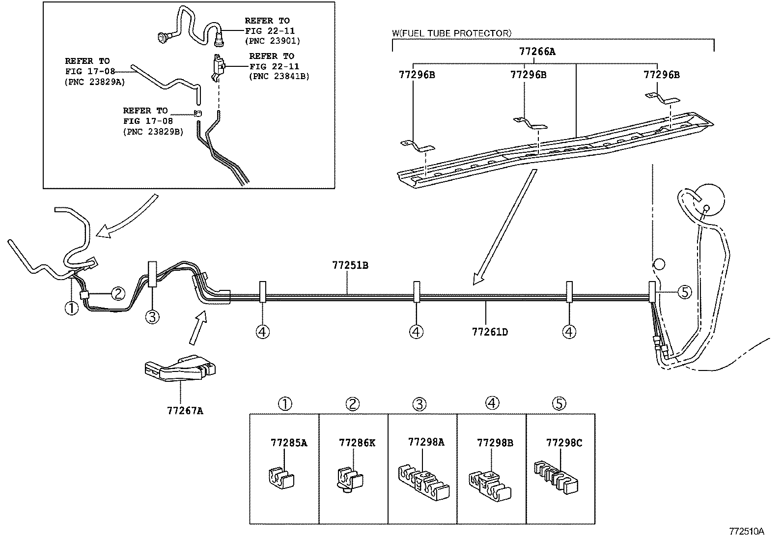 77020-05140 TUBE ASSY, FUEL SUCTION W/PUMP & GAGE product image