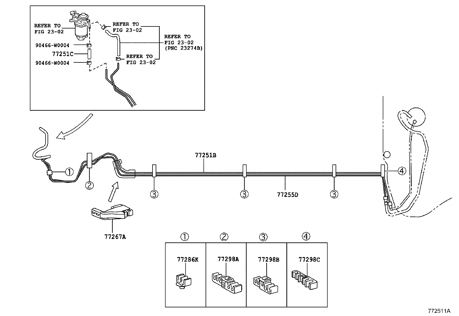 77020-05140 TUBE ASSY, FUEL SUCTION W/PUMP & GAGE product image