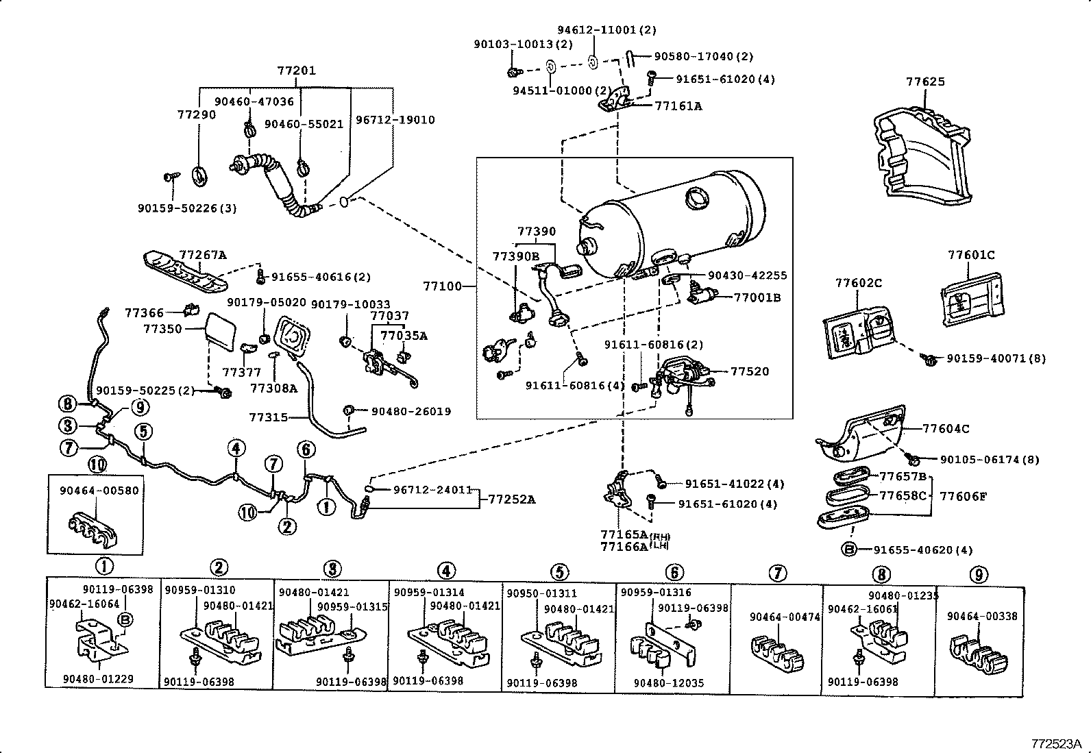 77017-30160 TUBE SUB-ASSY, FUEL AND EVAPORATION VENT product image