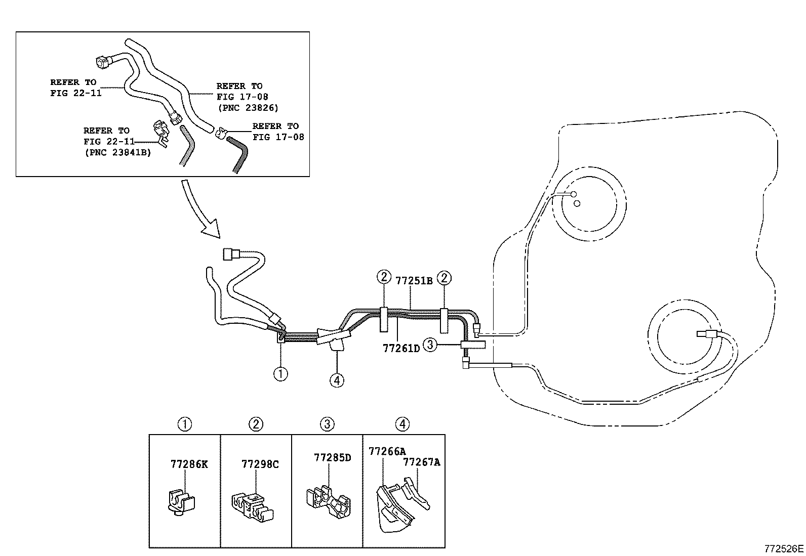 64648-12020 GROMMET, LUGGAGE DOOR LOCK OPENER product image