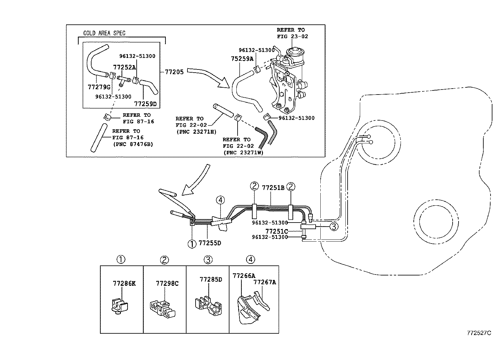64648-12020 GROMMET, LUGGAGE DOOR LOCK OPENER product image