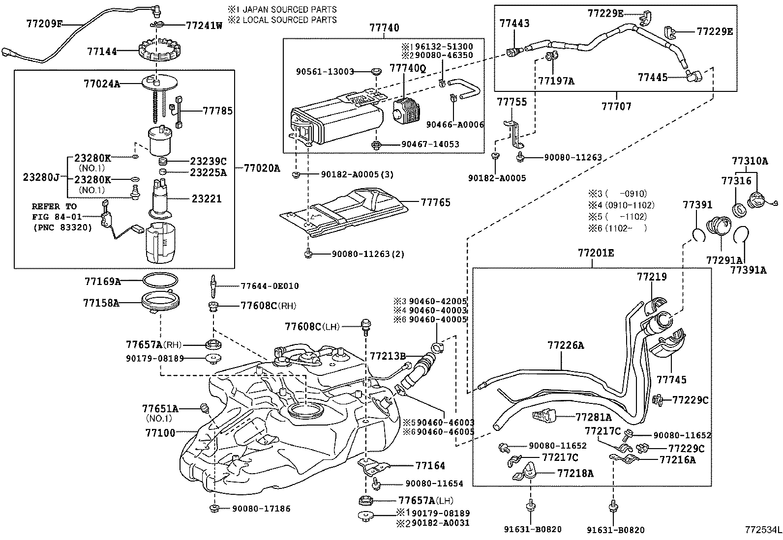 Toyota 77001-0E030 TANK ASSY, FUEL