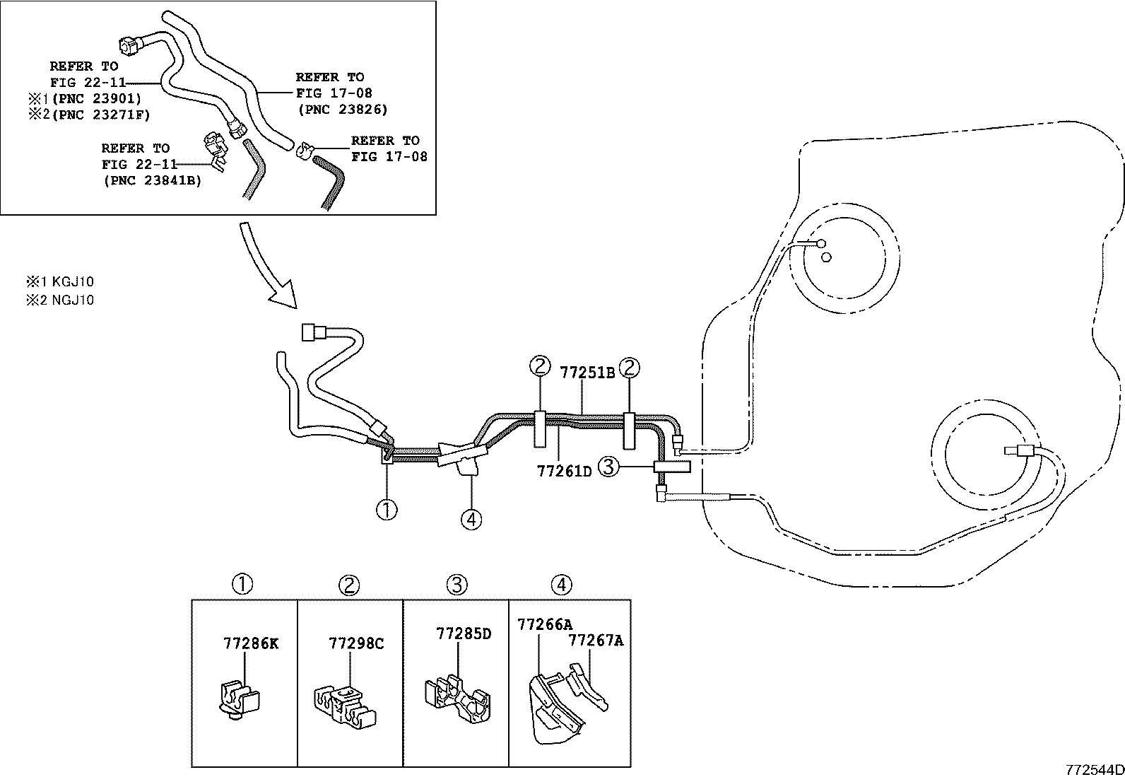 77010-74014 TUBE ASSY, FUEL TANK VENT product image