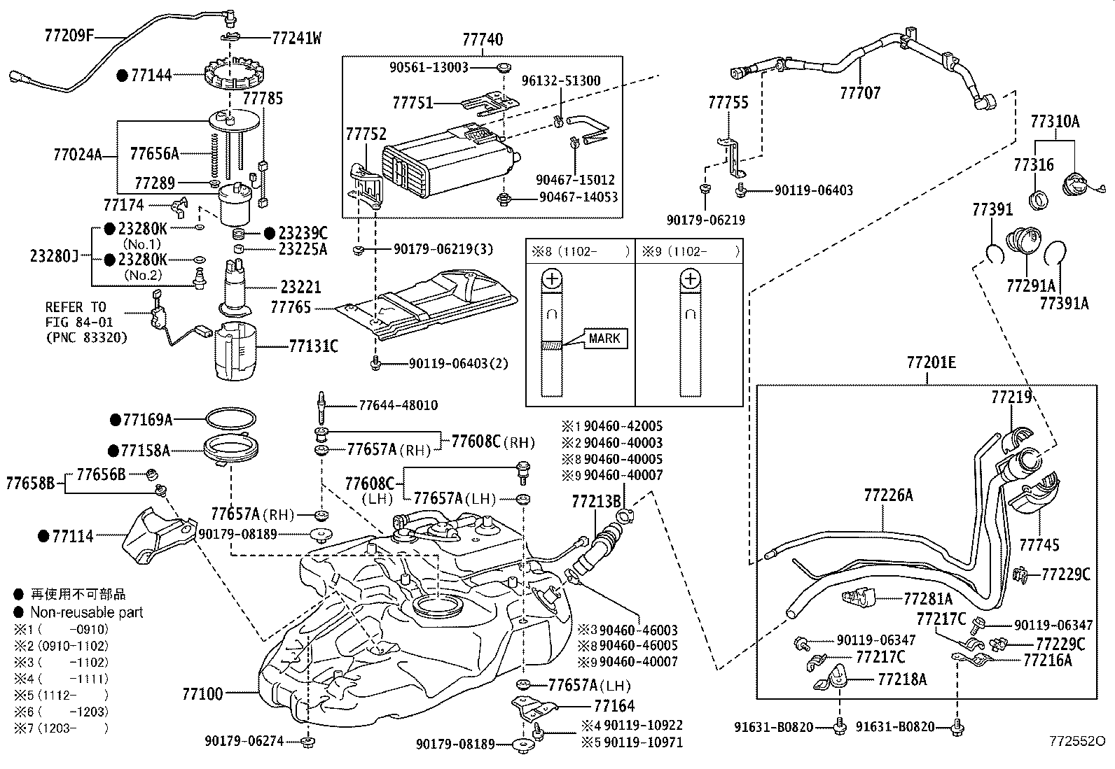 Toyota 77001-48111 TANK ASSY, FUEL