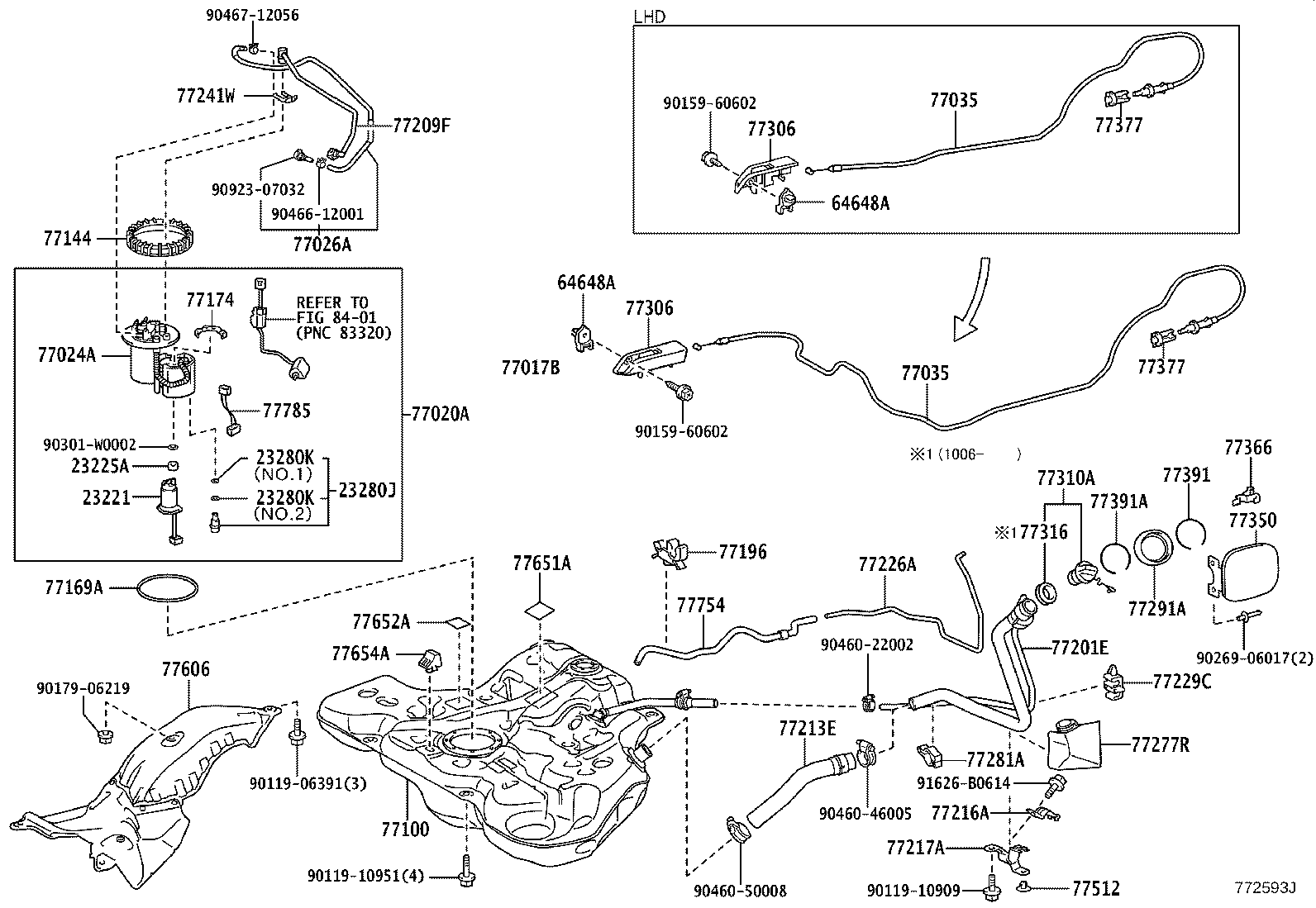 77010-02020 TUBE SUB-ASSY, FUEL TANK VENT product image