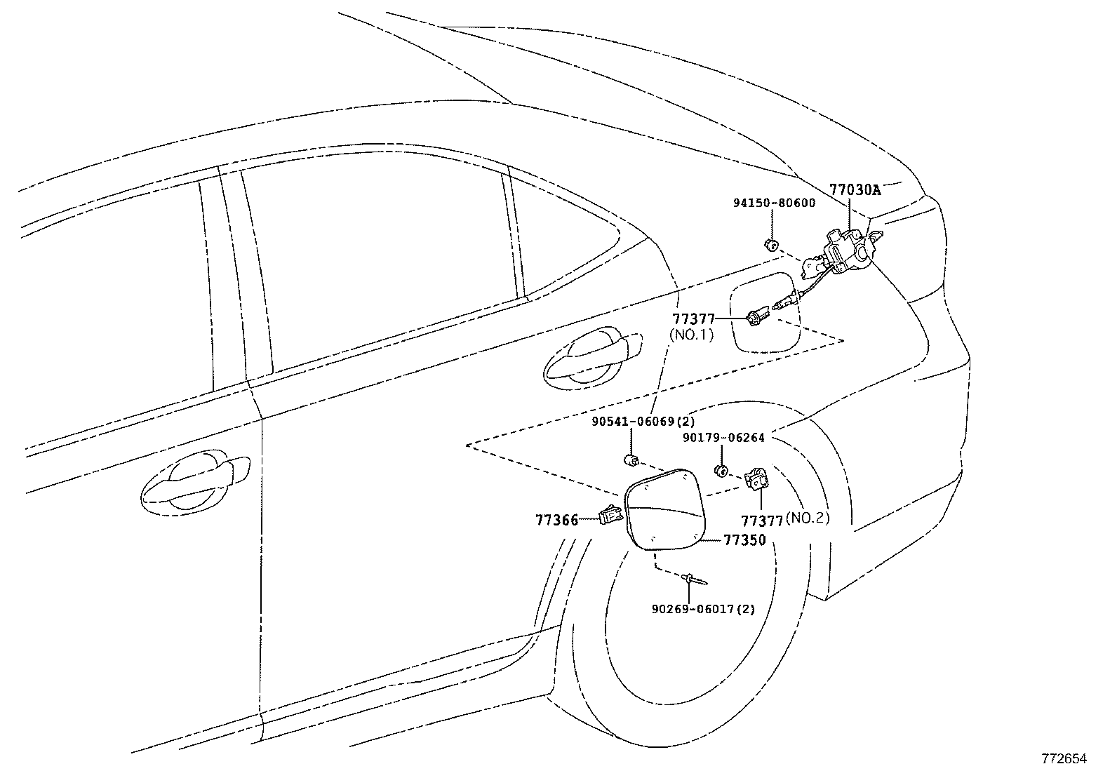 77261-75020 TUBE, FUEL TANK TO CANISTER product image
