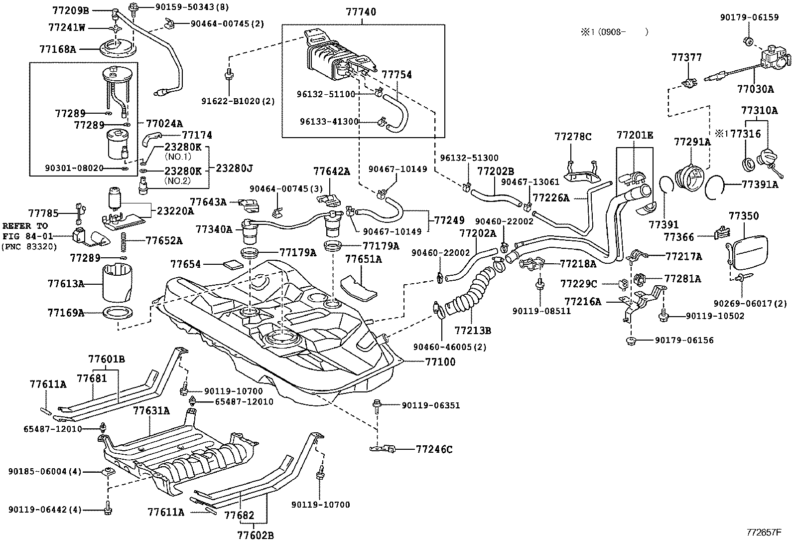 77209-33080 TUBE SUB-ASSY, FUEL PUMP product image