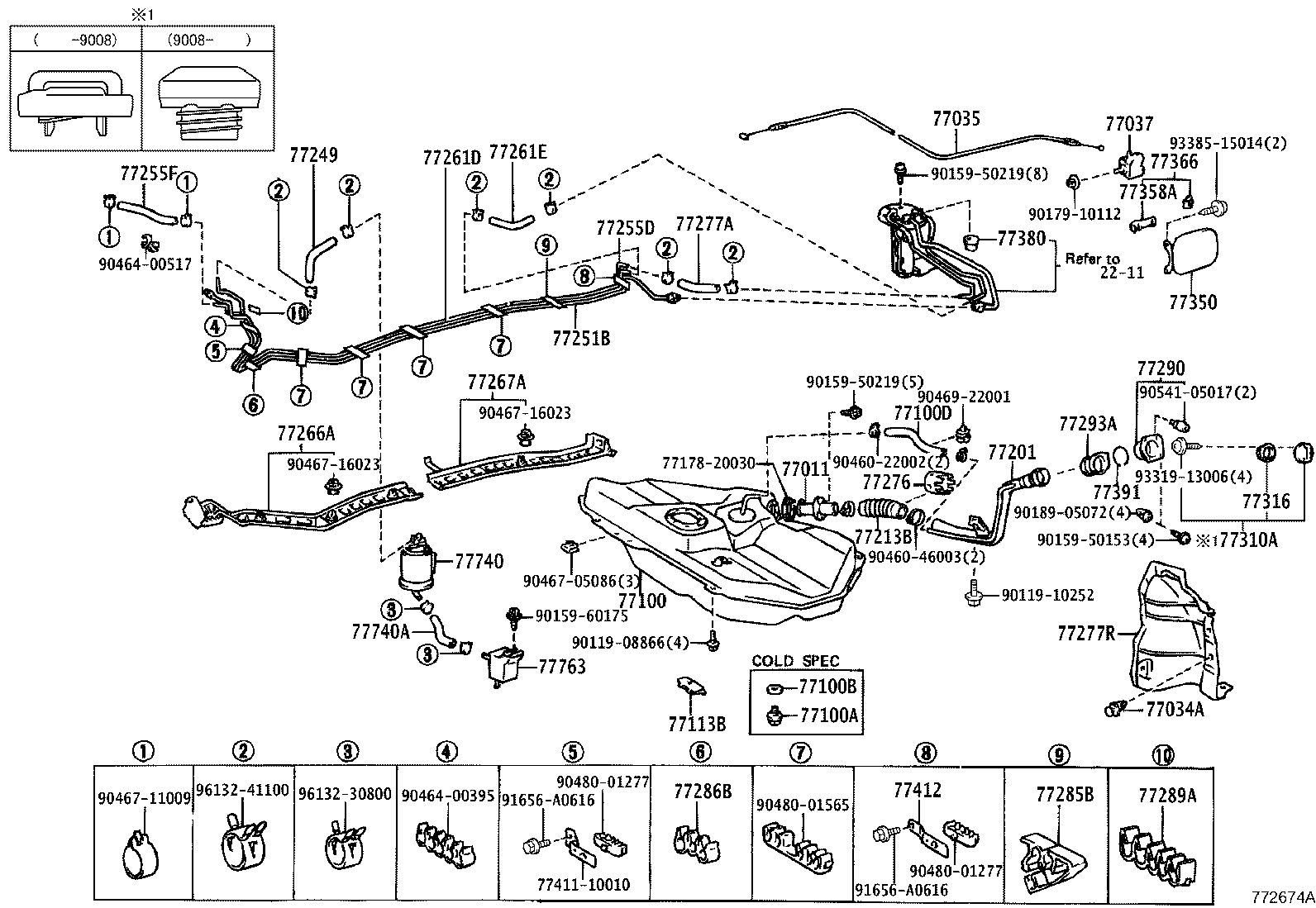 77113-10040 PLATE, FUEL TANK SIDE product image