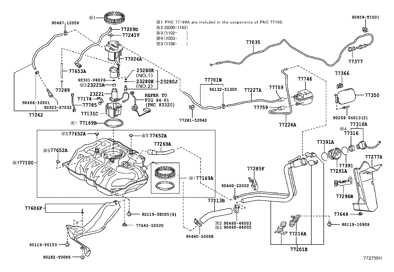 77035-0D170 CABLE SUB-ASSY, FUEL LID LOCK CONTROL product image