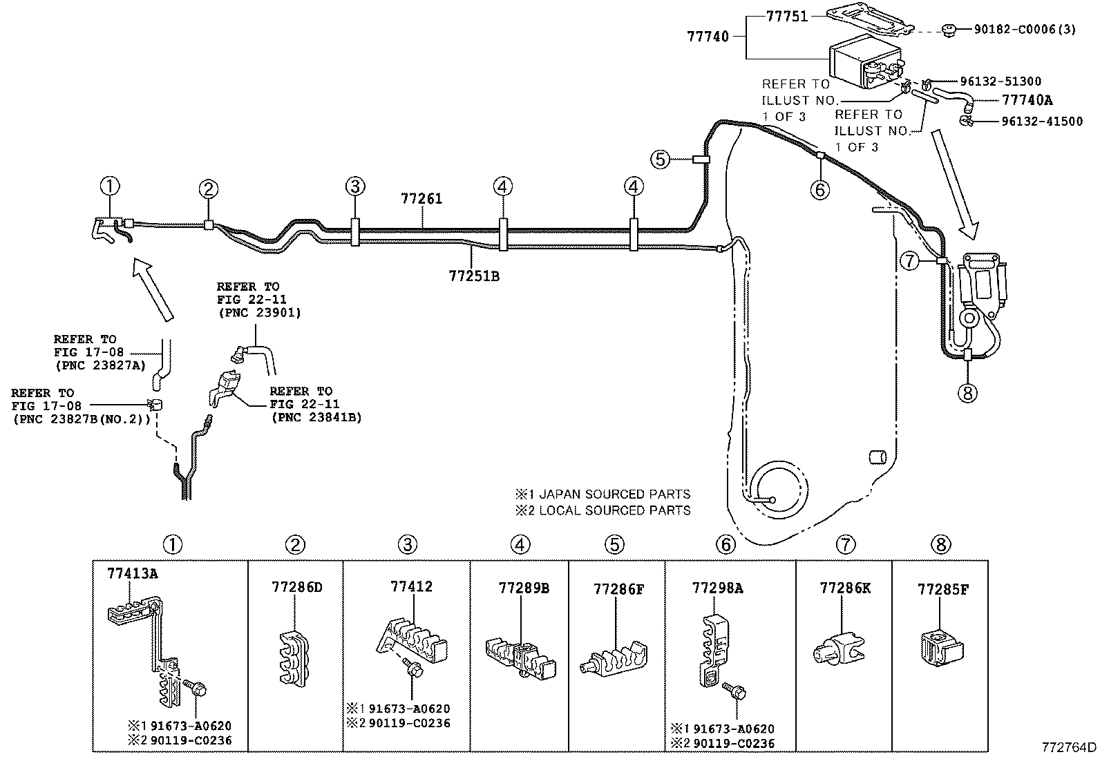 77261-0N030 TUBE SUB-ASSY, FUEL EMISSION product image