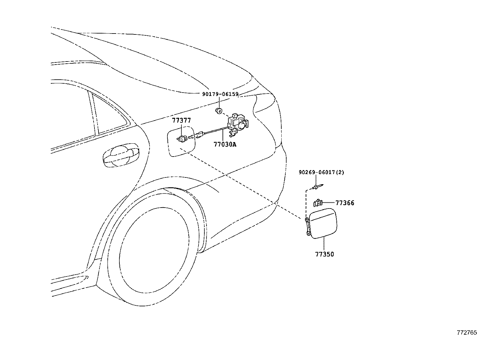 77261-0N030 TUBE SUB-ASSY, FUEL EMISSION product image