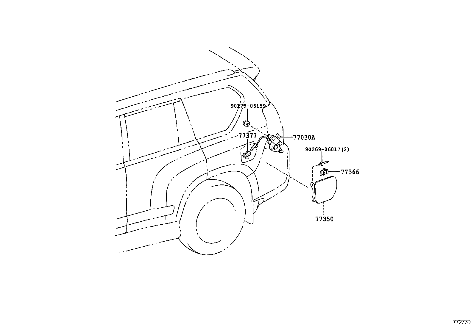 77751-60360 BRACKET, CHARCOAL CANISTER BASE product image