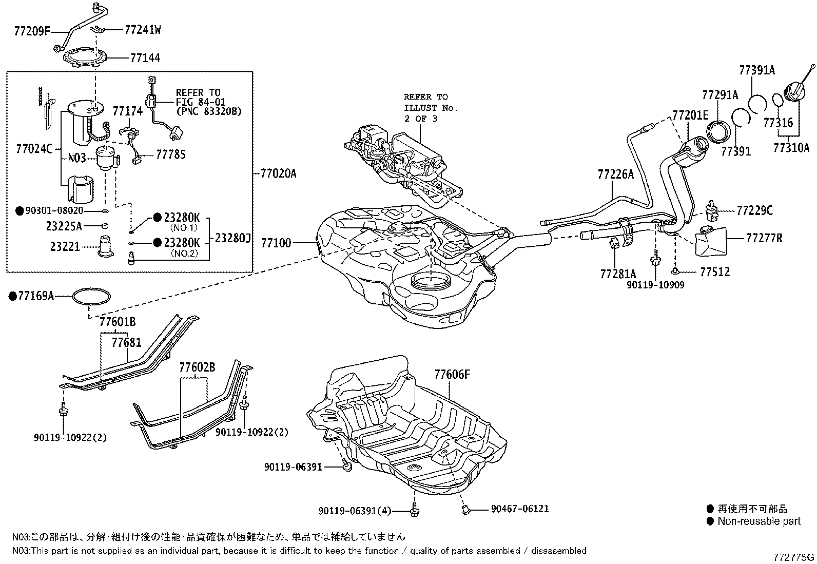 Toyota 77001-47140 TANK ASSY, FUEL