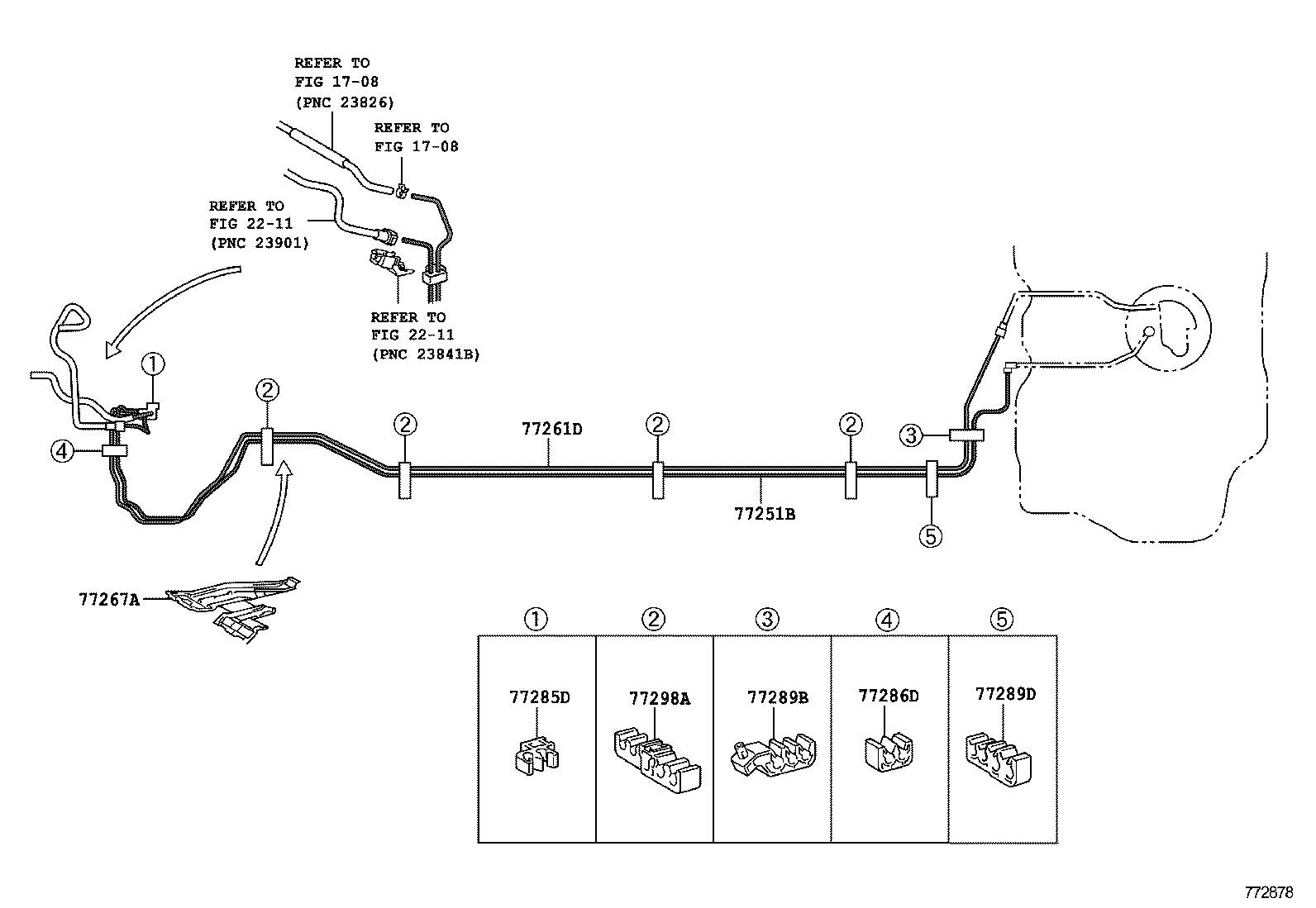 77252-52050 TUBE, FUEL MAIN, REAR product image