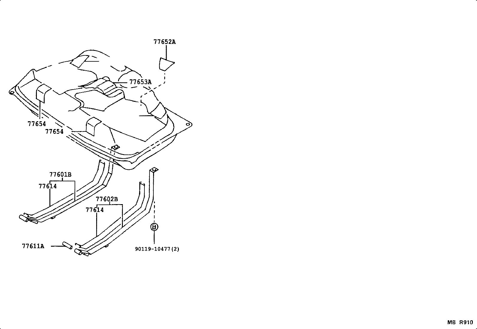 77264-01010 TUBE, CANISTER TO FRONT SIDE MEMBER product image