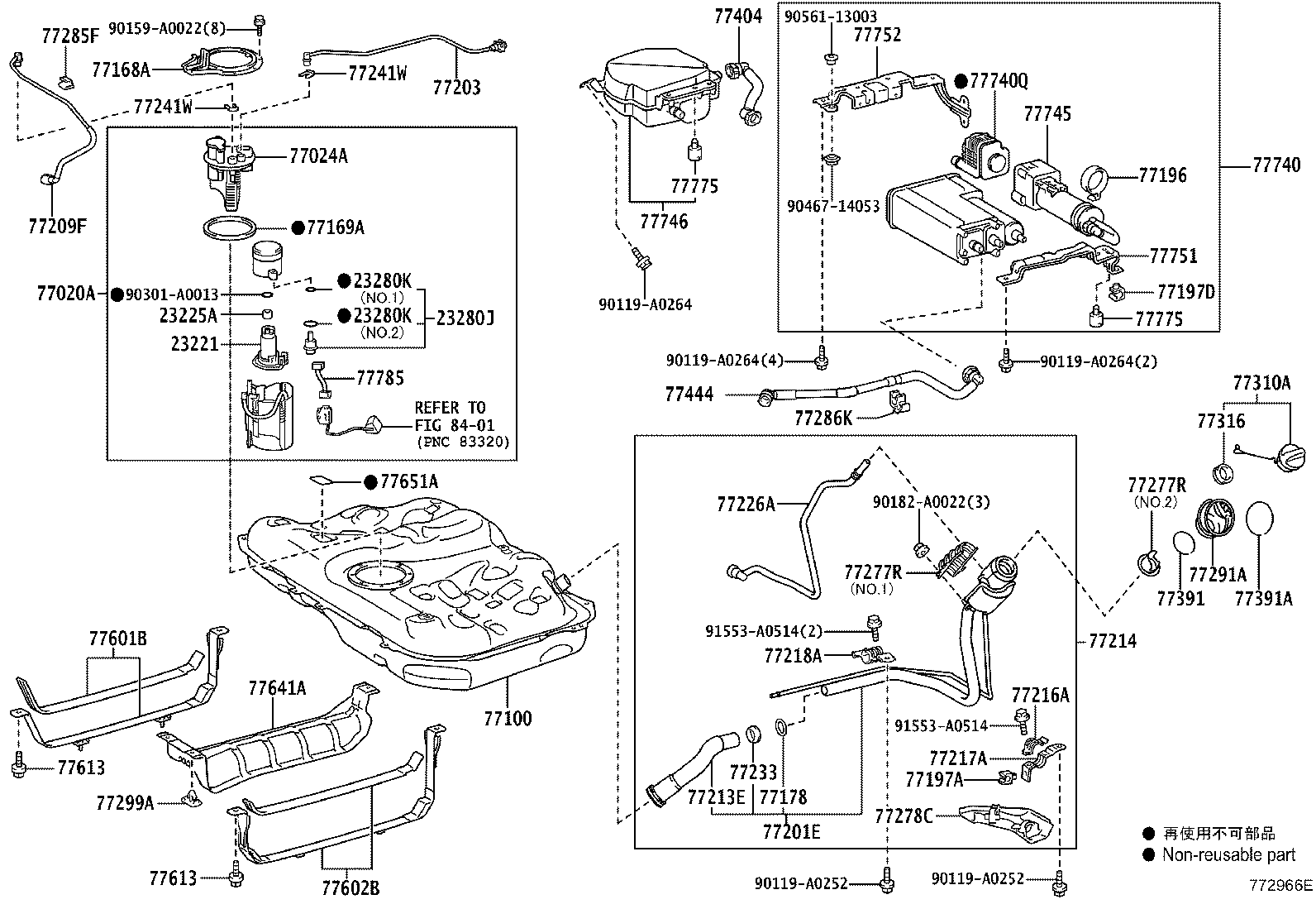 Toyota 77001-06190 TANK ASSY, FUEL