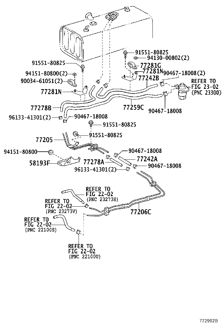 77249-37550 HOSE, FUEL EMISSION product image