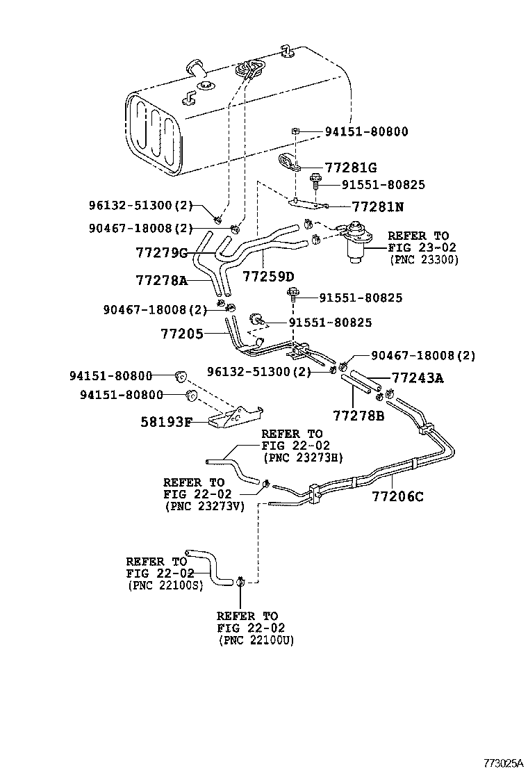 77206-37P10 TUBE SUB-ASSY, FUEL MAIN, NO.2 product image