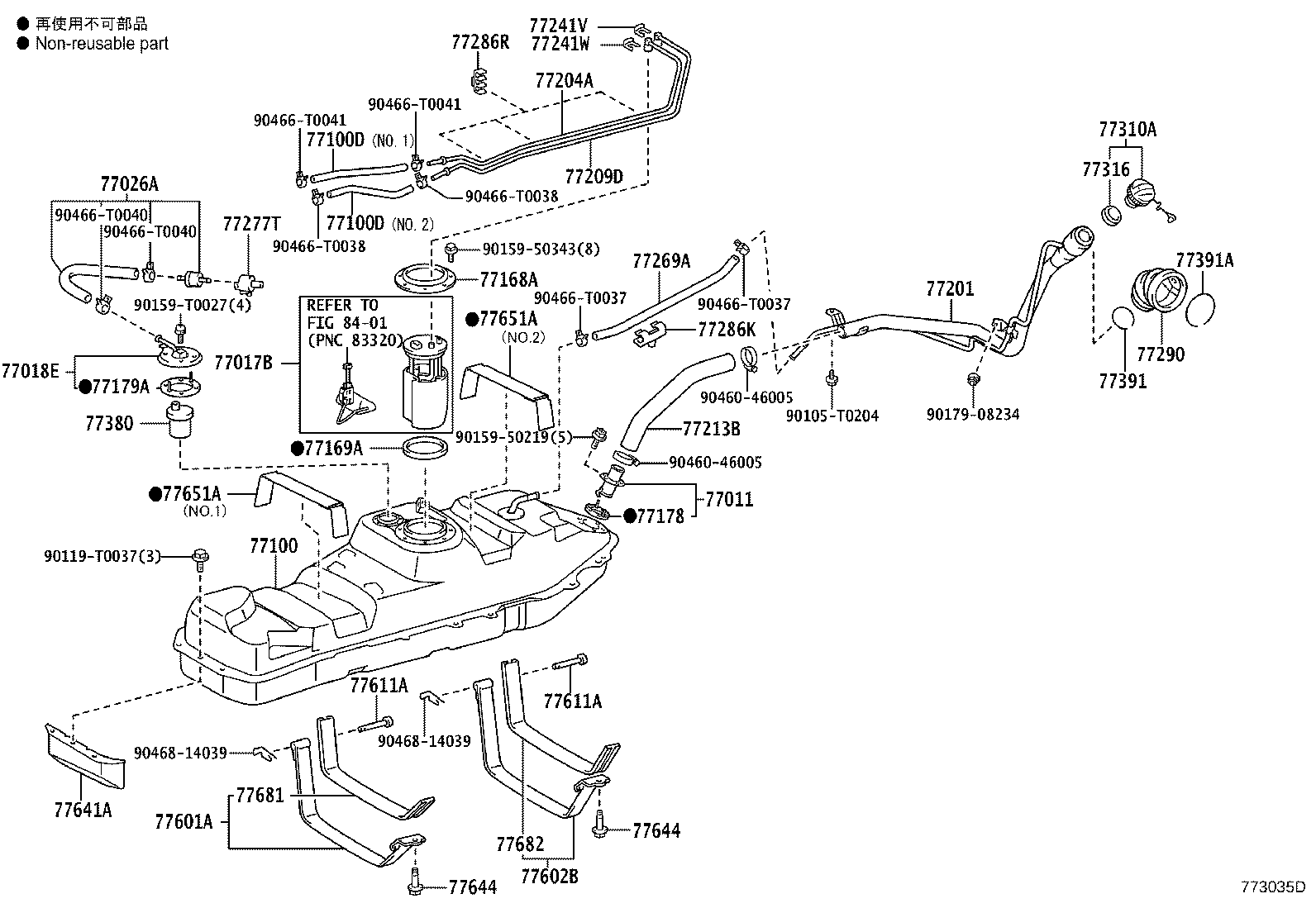 77035-0K151 CABLE SUB-ASSY, FUEL LID LOCK CONTROL product image