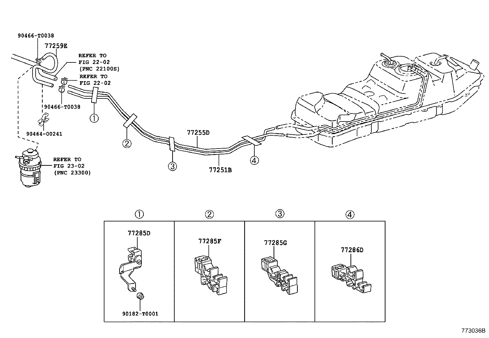 77035-0K151 CABLE SUB-ASSY, FUEL LID LOCK CONTROL product image