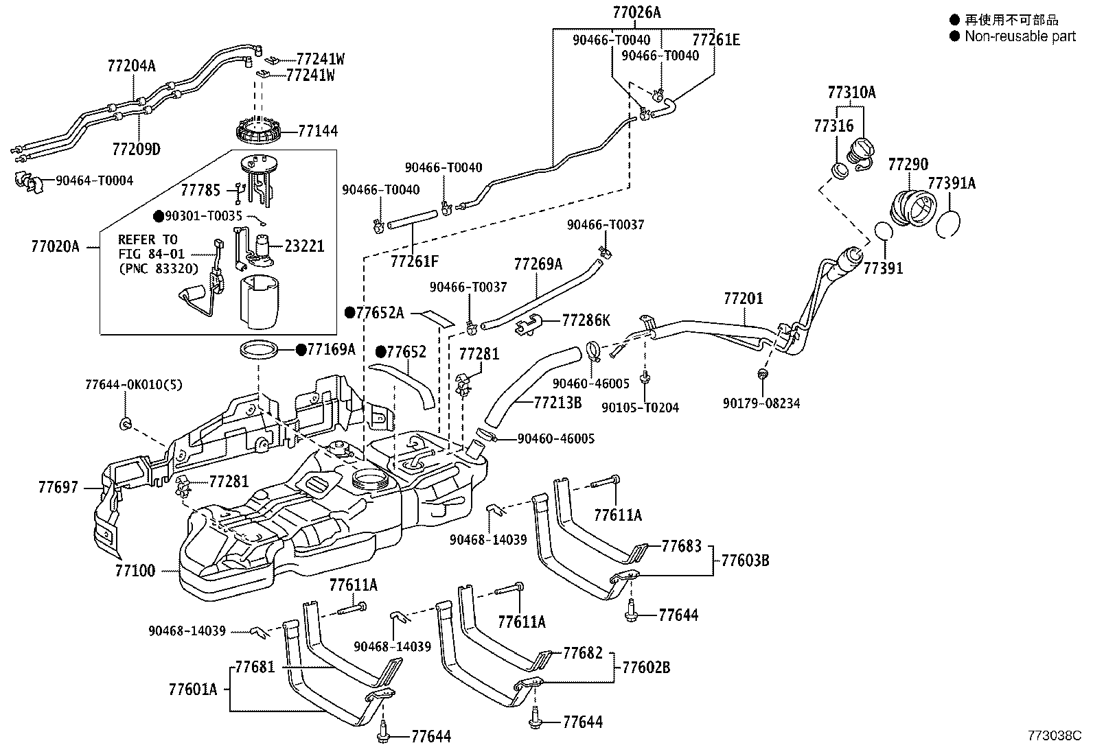 77035-0K151 CABLE SUB-ASSY, FUEL LID LOCK CONTROL product image