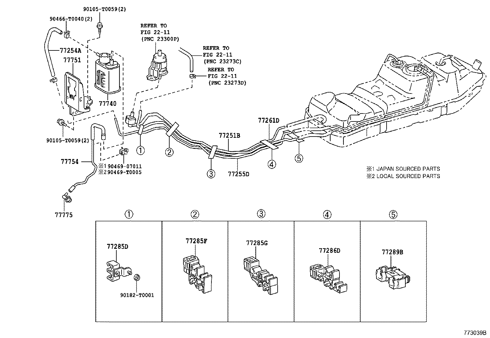 77035-0K151 CABLE SUB-ASSY, FUEL LID LOCK CONTROL product image