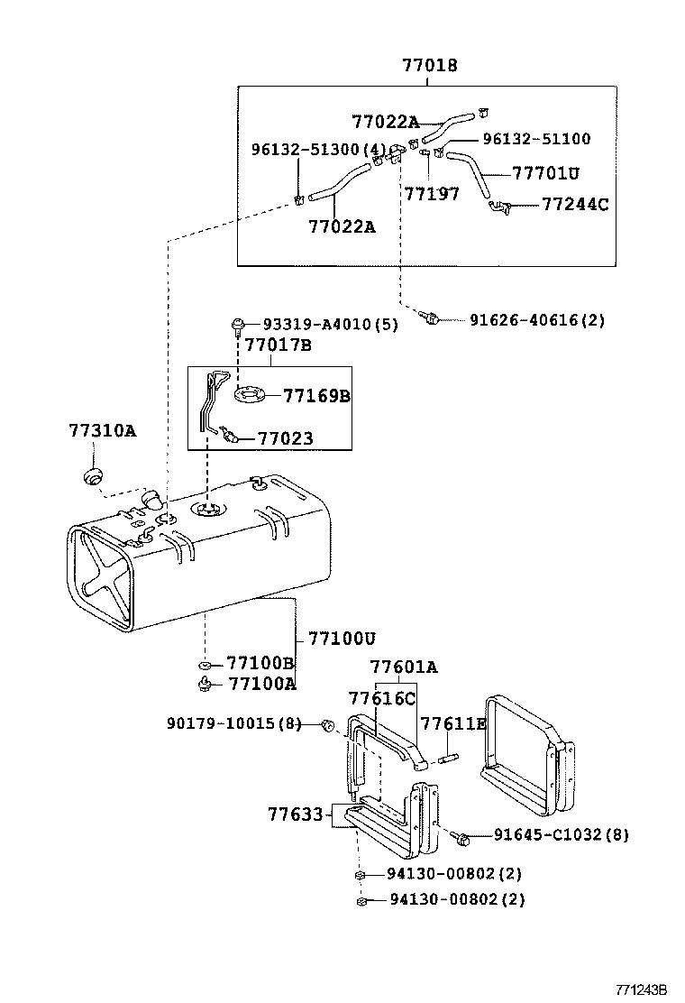 77001-0W032 TANK SUB-ASSY, FUEL product image