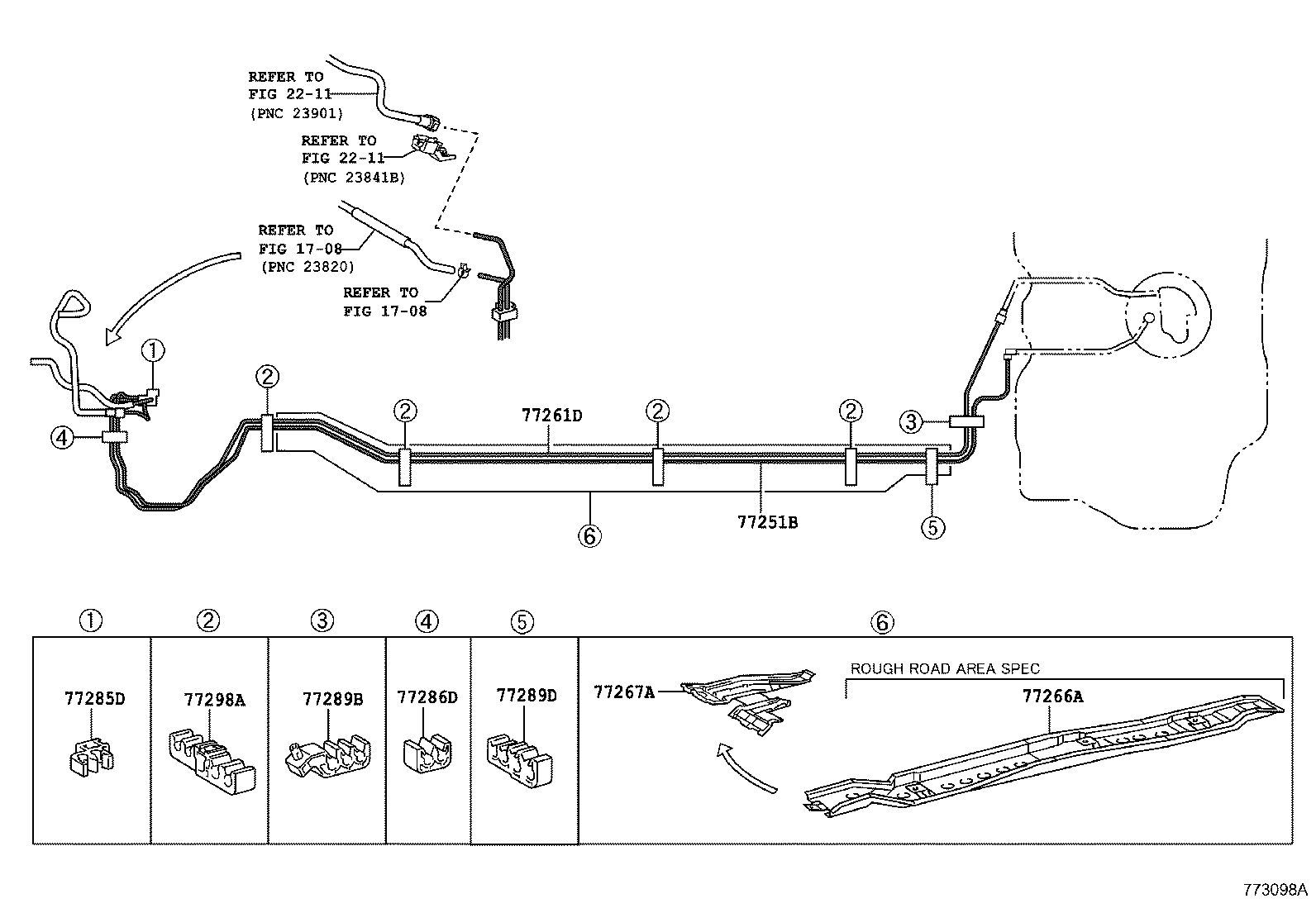 77035-52301 CABLE SUB-ASSY, FUEL LID LOCK CONTROL product image