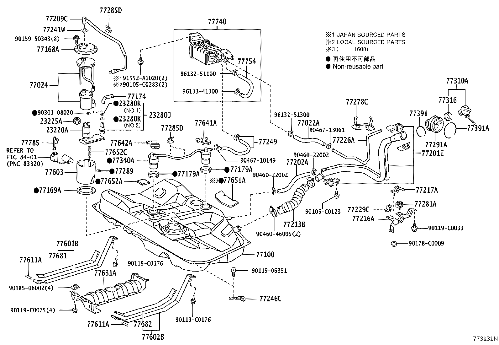 77024-06170 TUBE SUB-ASSY, FUEL MAIN & RETURN, FRONT product image