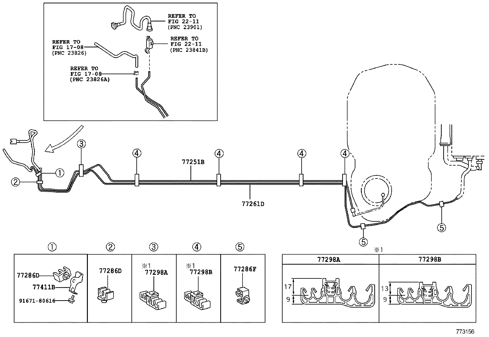 77404-47150 HOSE SUB-ASSY, FUEL TANK VENT product image