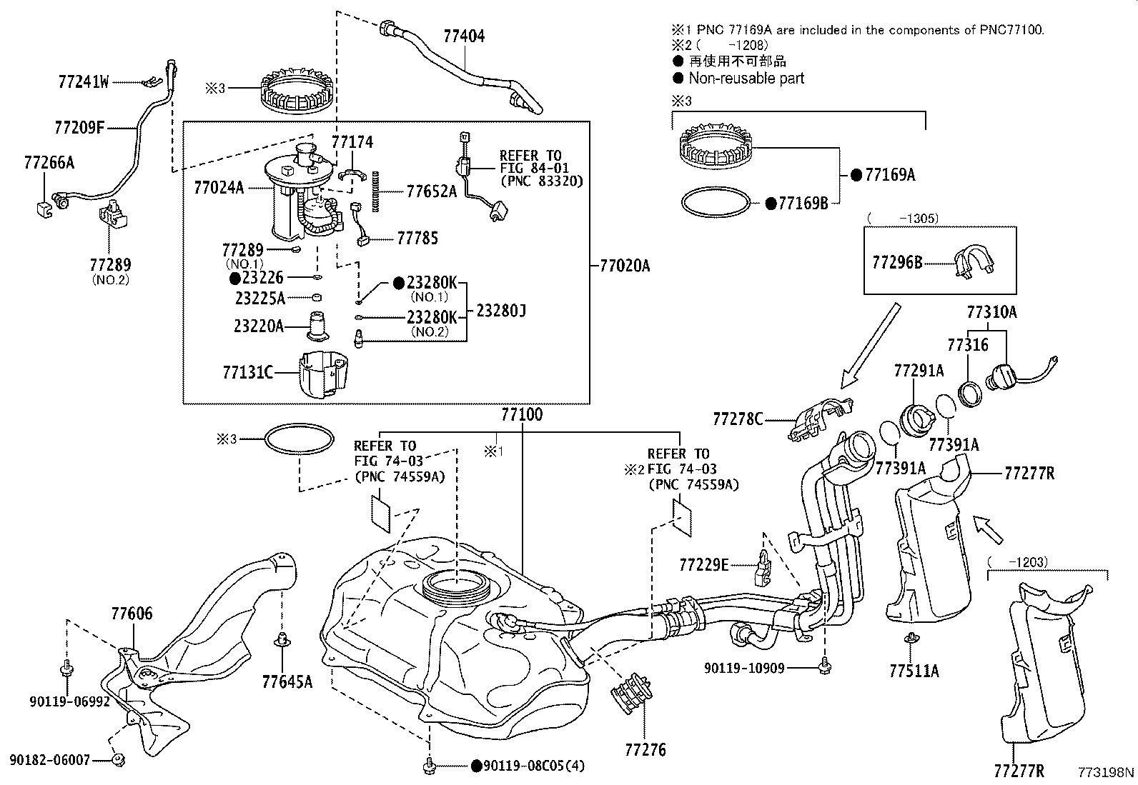 Toyota 77001-52360 TANK ASSY, FUEL