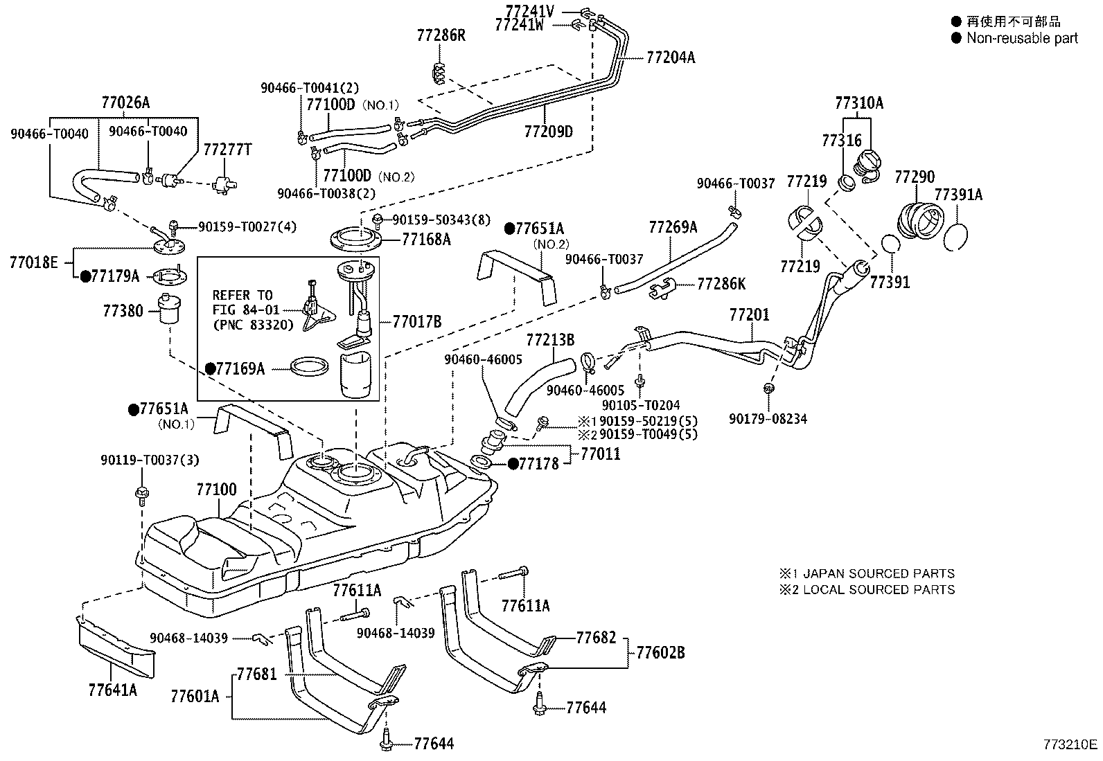 77035-0K151 CABLE SUB-ASSY, FUEL LID LOCK CONTROL product image