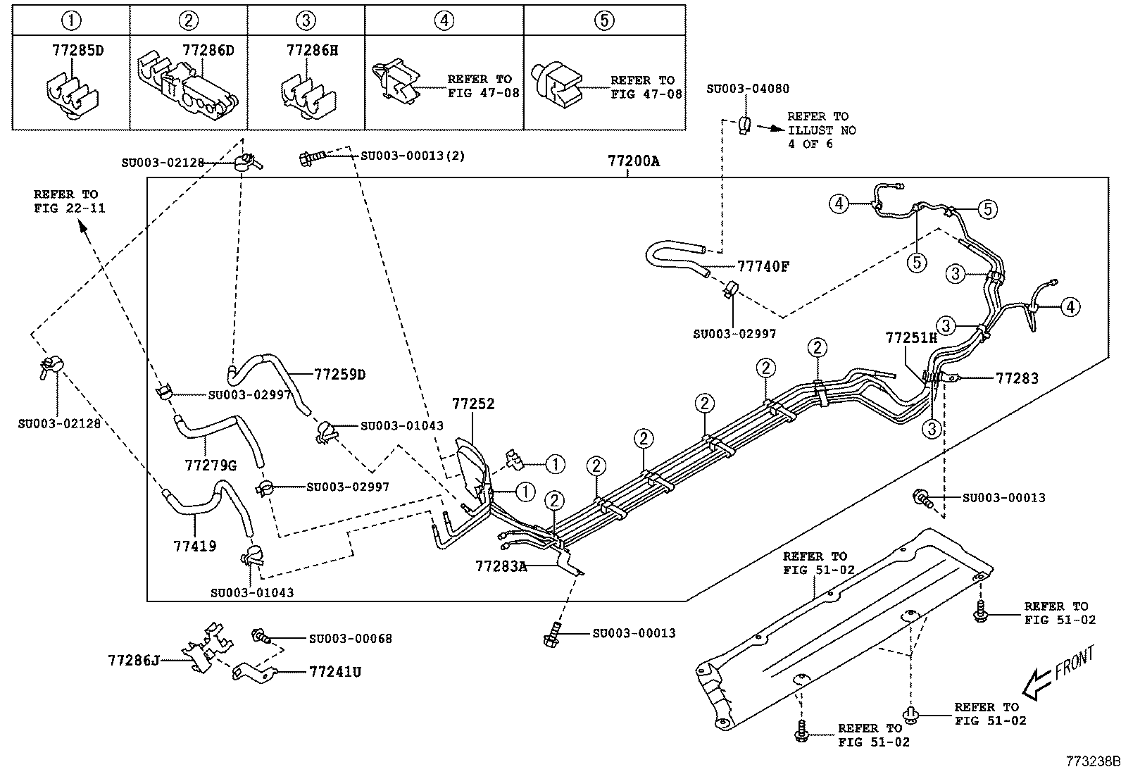 SU003-01052 PROTECTOR, FUEL TANK, NO.3 product image