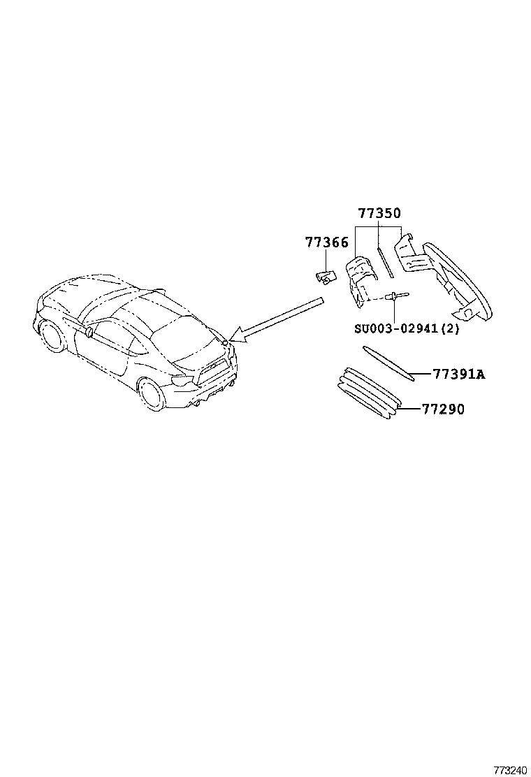 SU003-01034 CLAMP, FUEL TUBE, NO.1 product image