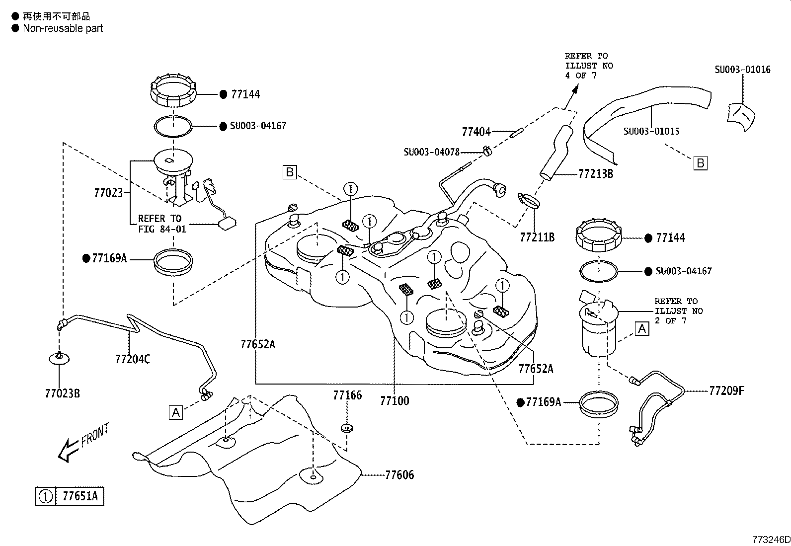 Toyota SU003-01013 TANK ASSY, FUEL