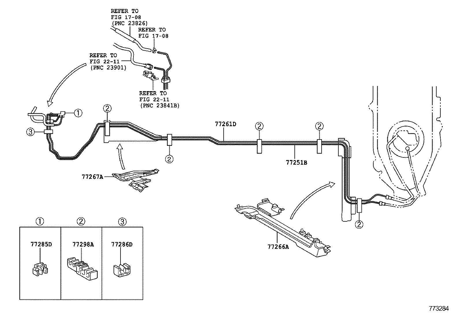 77261-12610 TUBE, FUEL TANK TO CANISTER product image