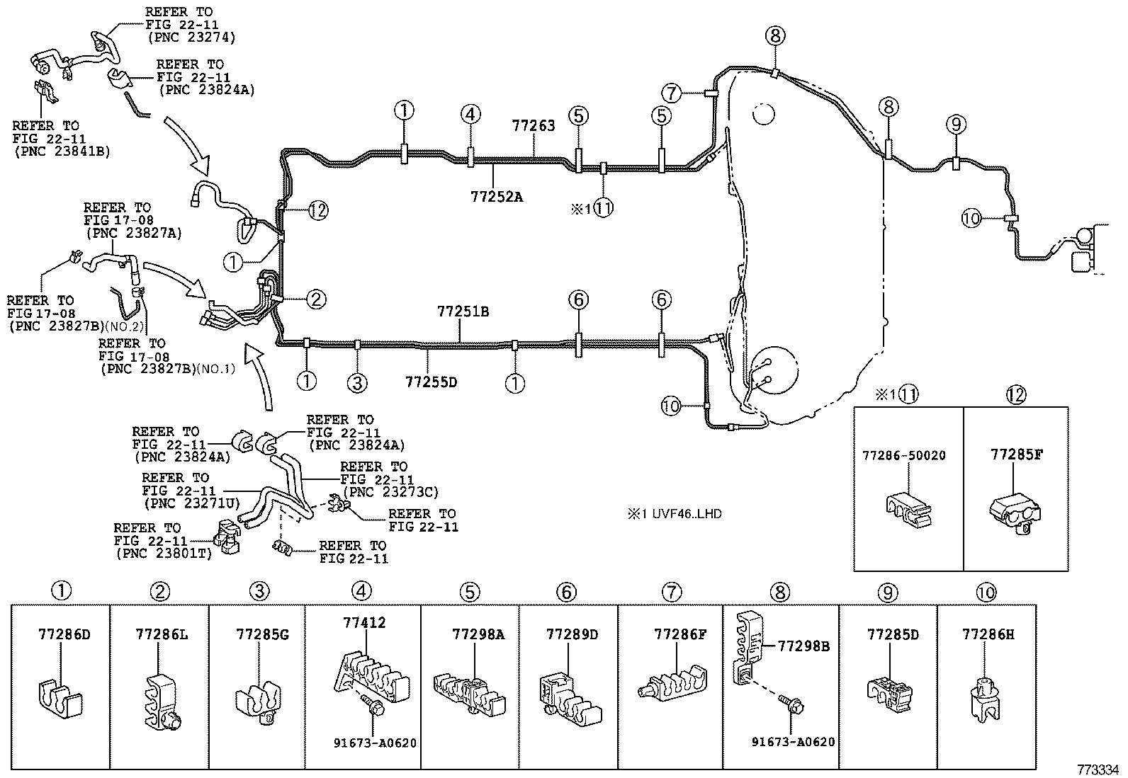 77261-50180 TUBE, FUEL TANK TO CANISTER, NO.3 product image