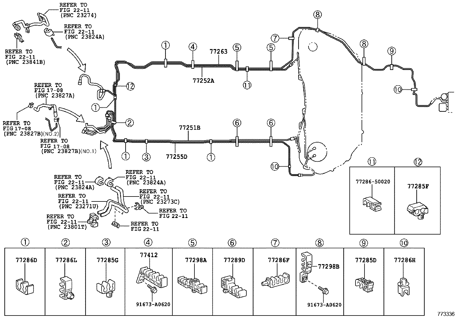 77201-50190 PIPE SUB-ASSY, FUEL TANK FILLER product image