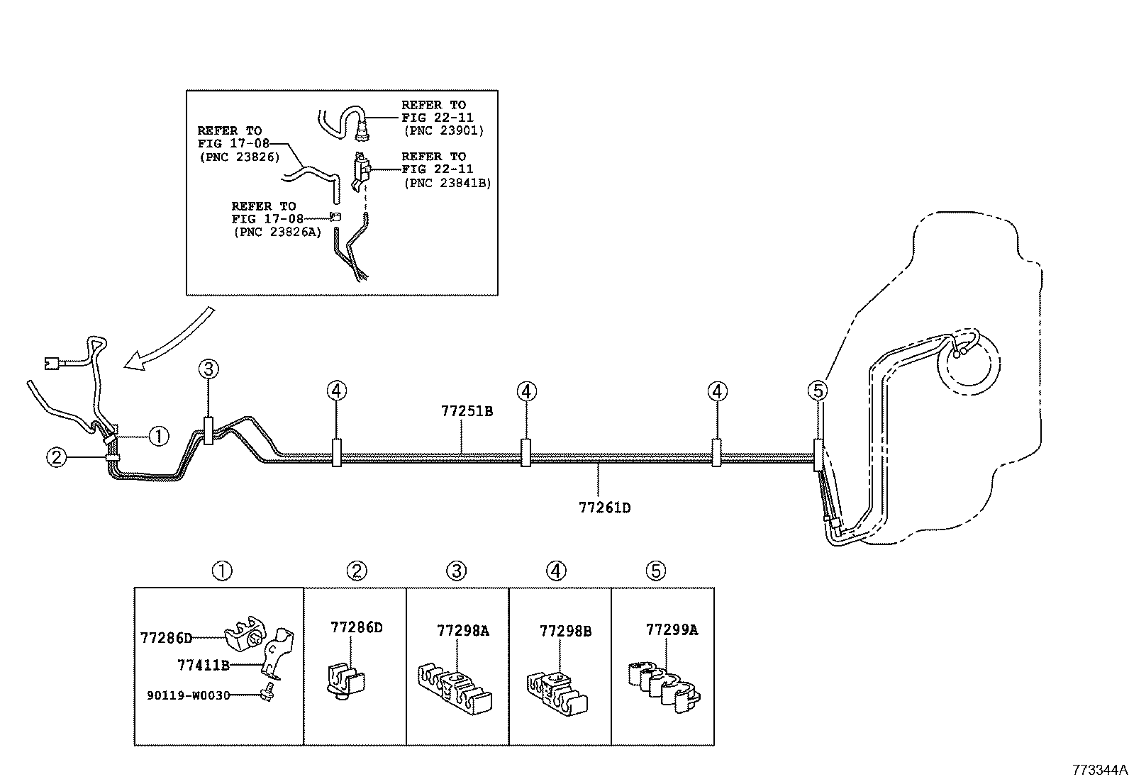77010-02060 TUBE SUB-ASSY, FUEL TANK VENT product image