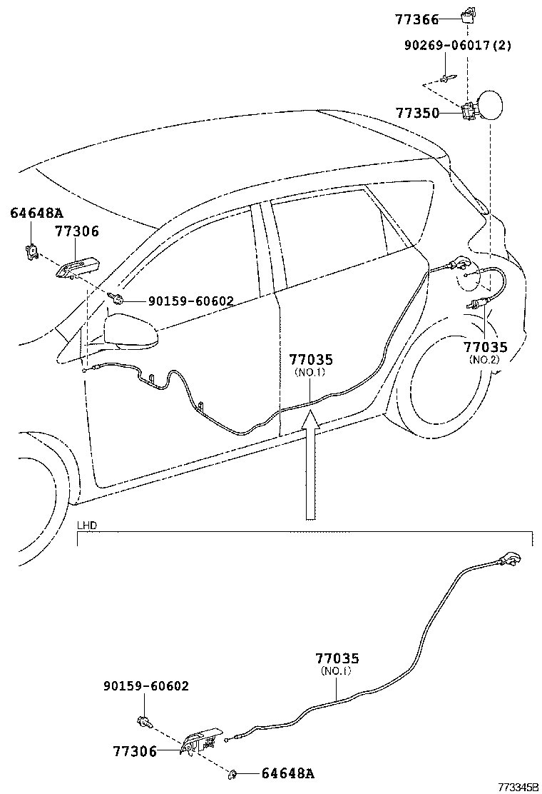 77010-02060 TUBE SUB-ASSY, FUEL TANK VENT product image