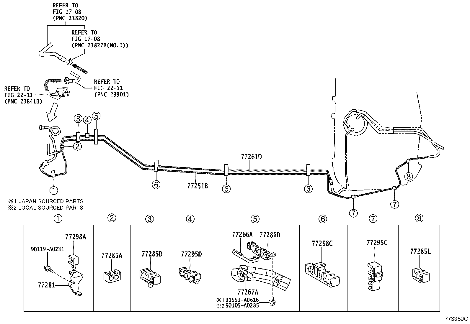 77050-07011 CONTROL OPENER ASSY, FUEL LID LOCK product image