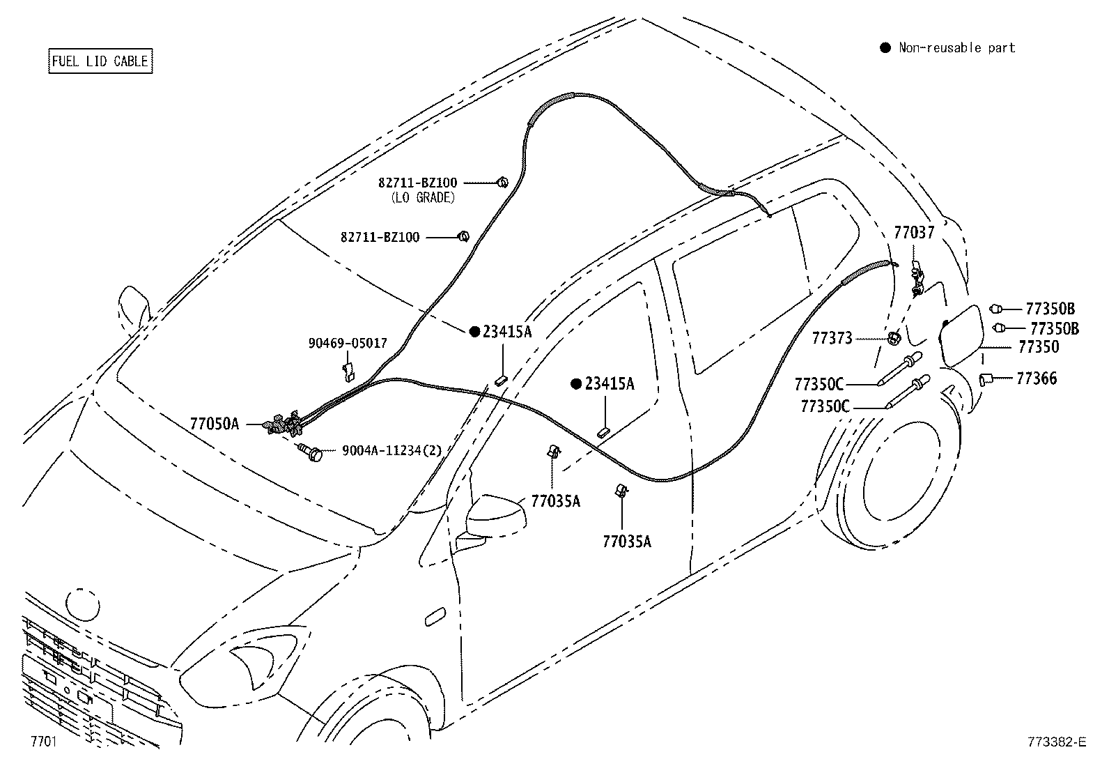 23265-BZ010 BRACKET, FUEL PUMP product image