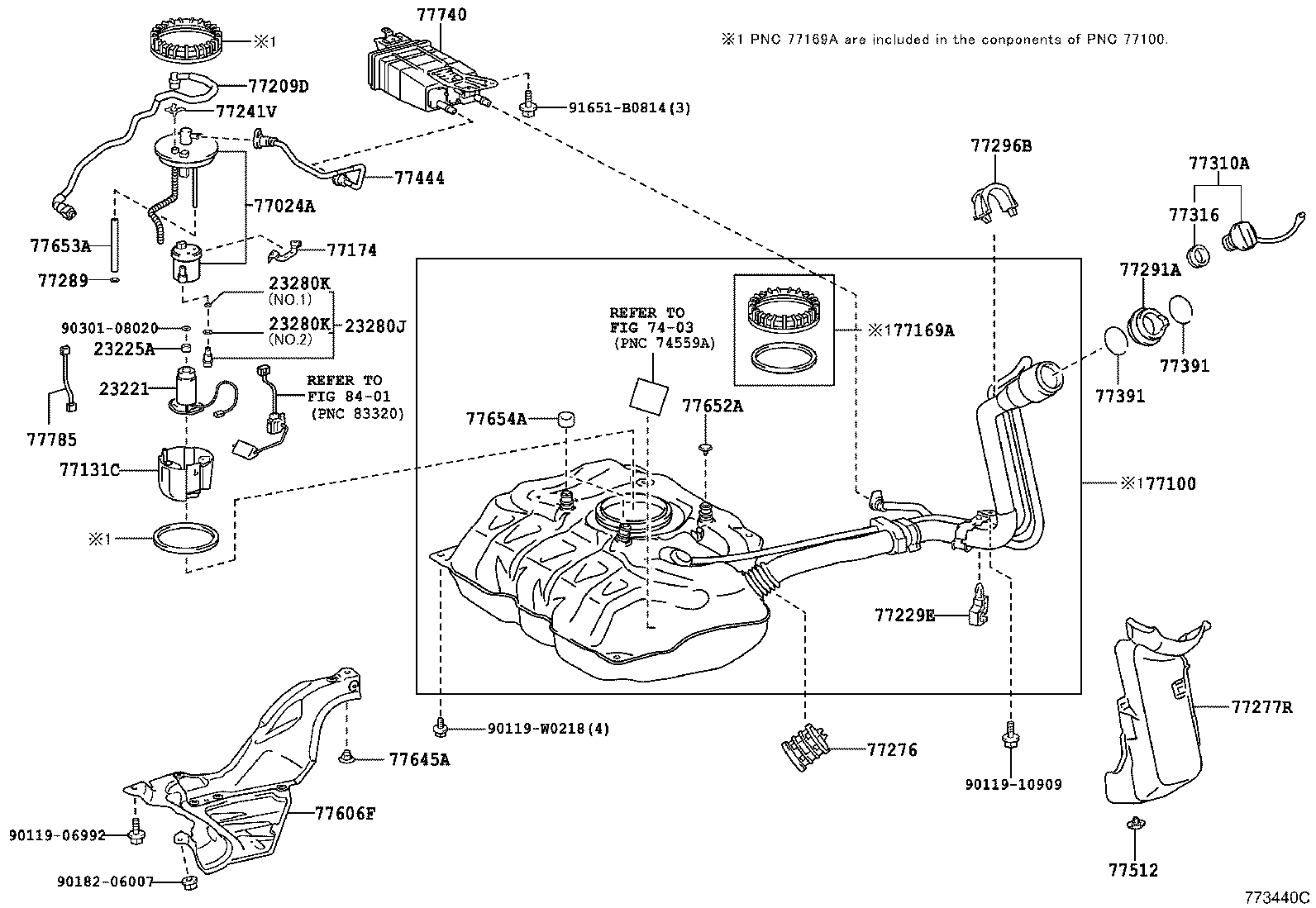 Toyota 77001-52460 TANK ASSY, FUEL