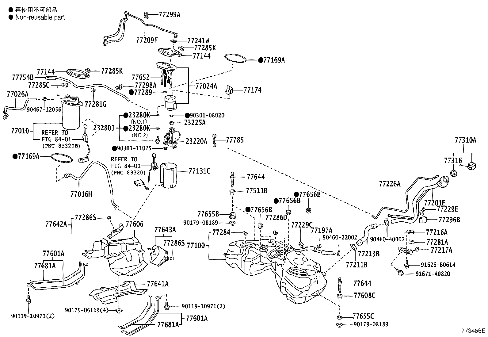 77261-53290 TUBE SUB-ASSY, FUEL EMISSION product image