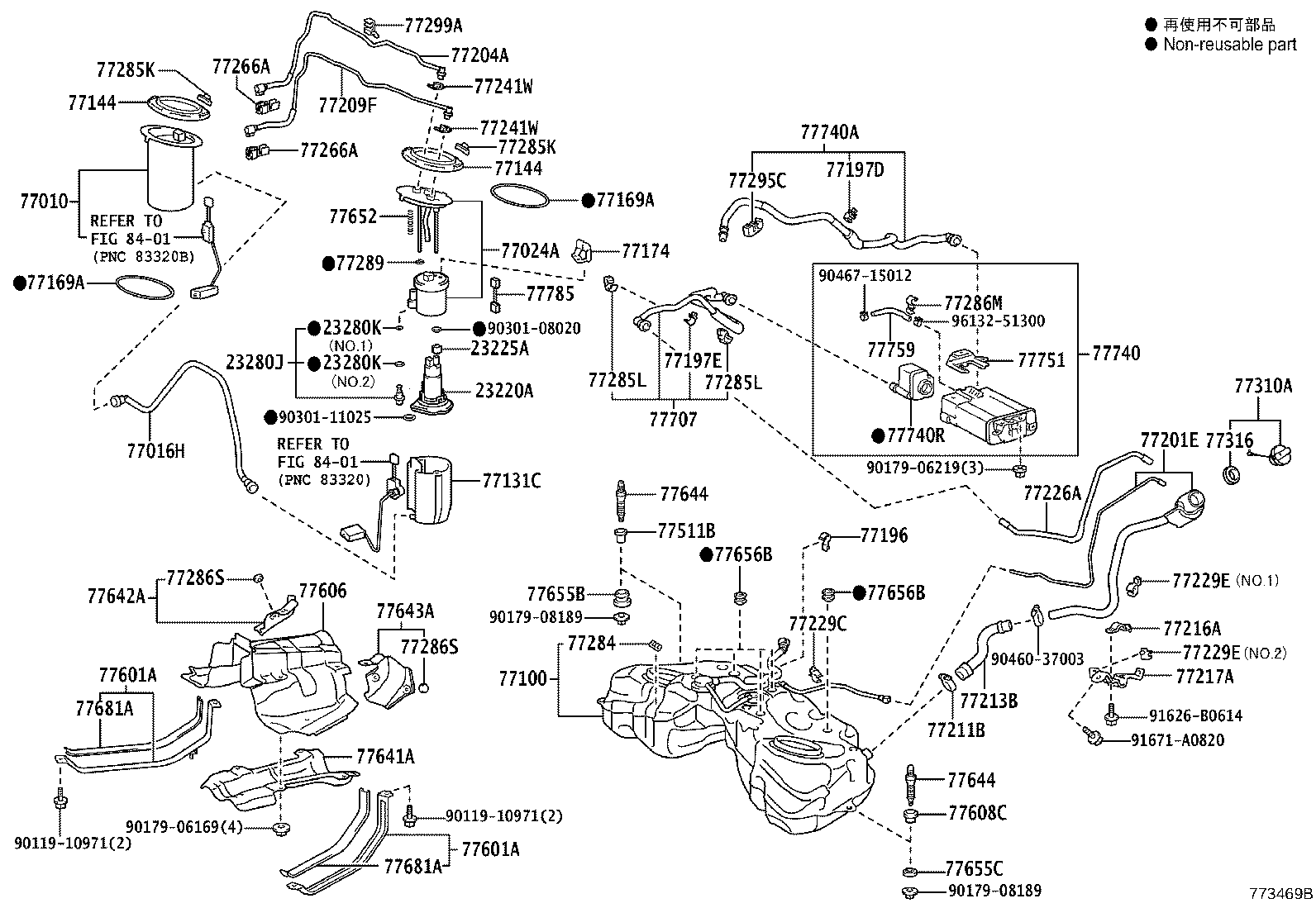 Toyota 77001-24150 TANK ASSY, FUEL