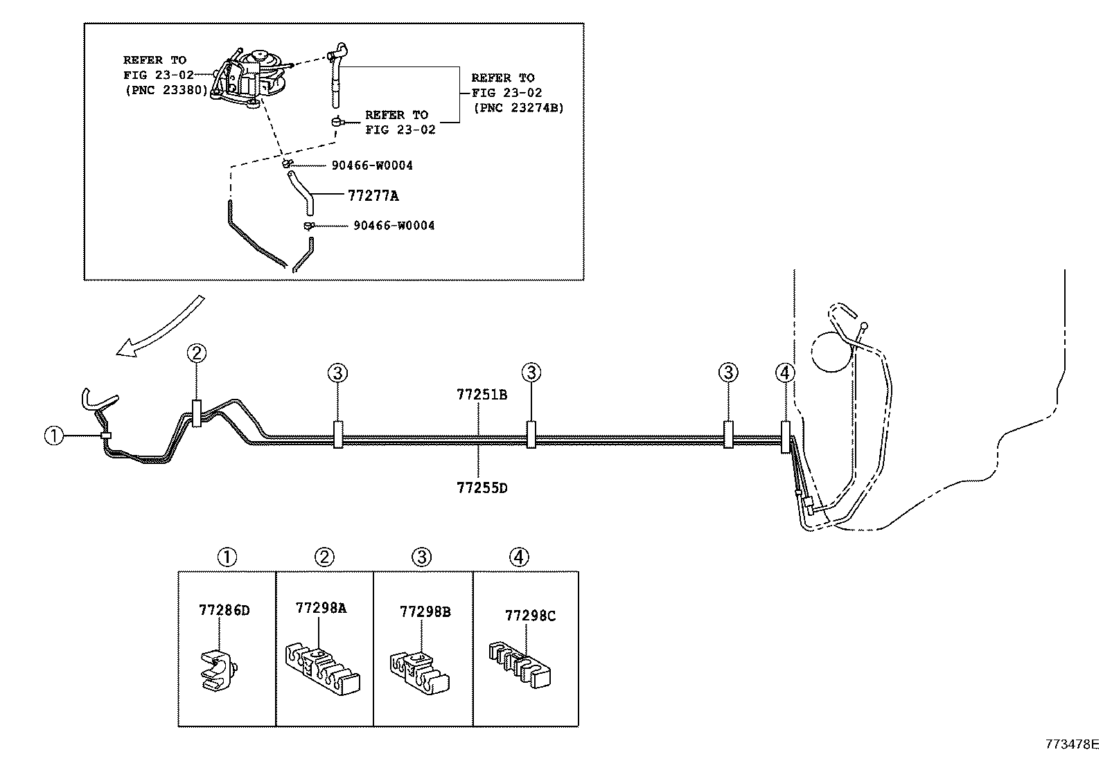 77261-02490 TUBE, FUEL TANK TO CANISTER product image